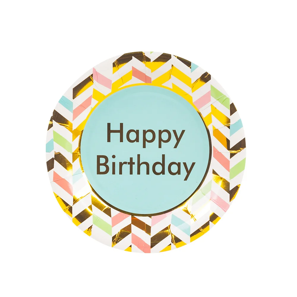 Disposable Tablerware Adult Party Supplies Birthday Paper Plates Napkins Cups Tablecloth