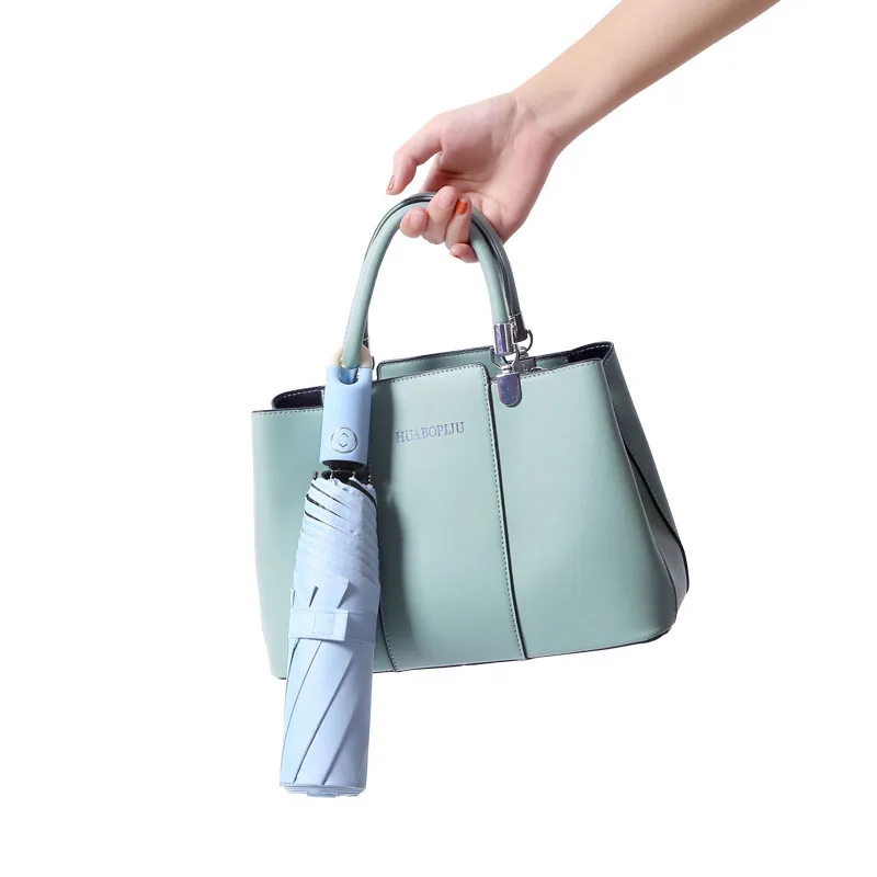 Cheap Folding Umbrella With Hook Loop Lock Handle Easy Carry Wholesales Umbrella For Promotion Umbrella Gift
