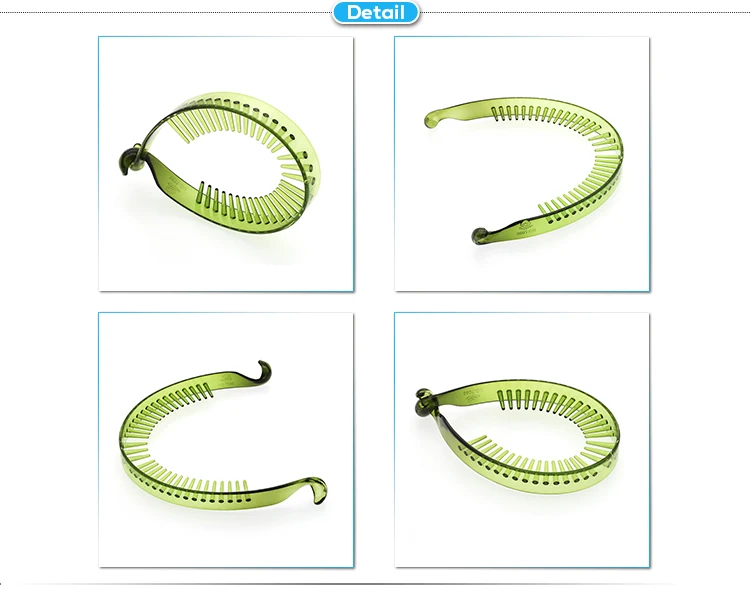 Hot Sale Round Flexible Plastic Hair Barrettes