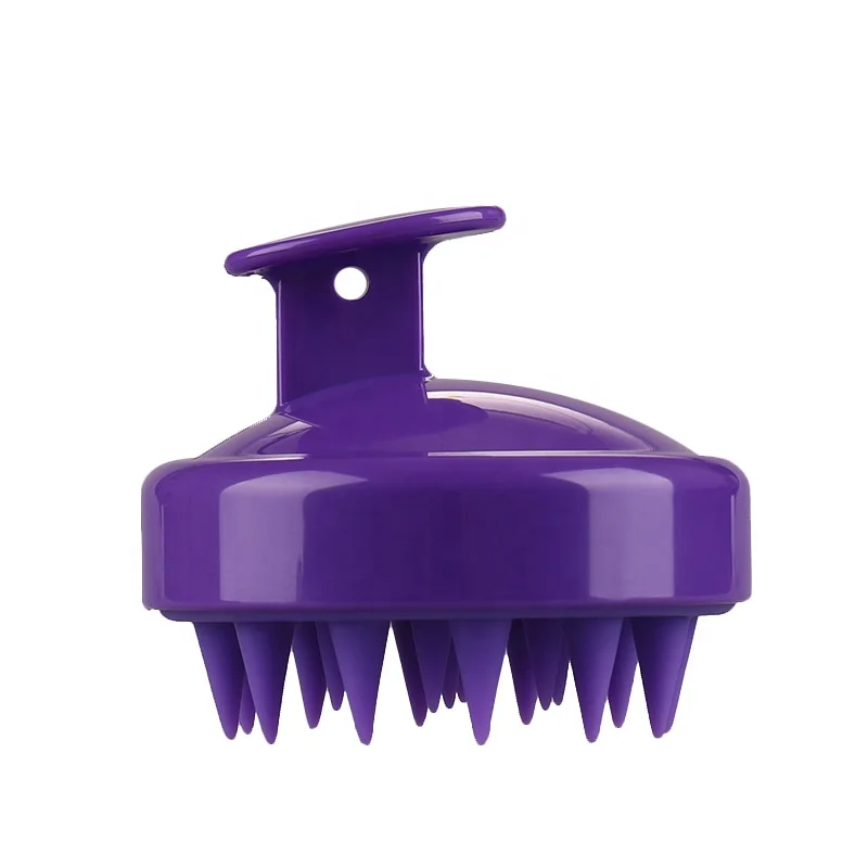 Portable Soft Silicone Scalp Massager Hair Brush With Soap Dispenser Shampoo Customize Brand