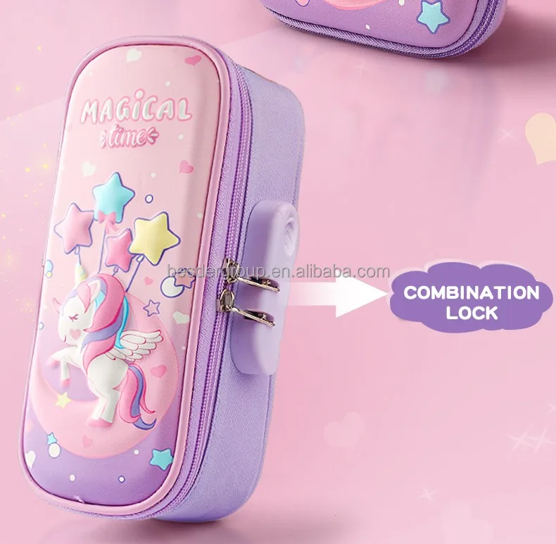 EVA Cute Stationery Bag Small Fresh Pencil Bag Gift Case Shell Case for School Nice Cartoon for Kids pencil case