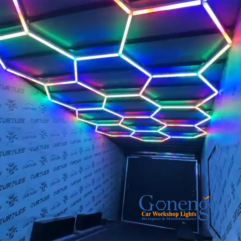 Высокое качество геометрический дизайн шестигранное освещение Rgb Honeycone светодиодный светильник для магазина