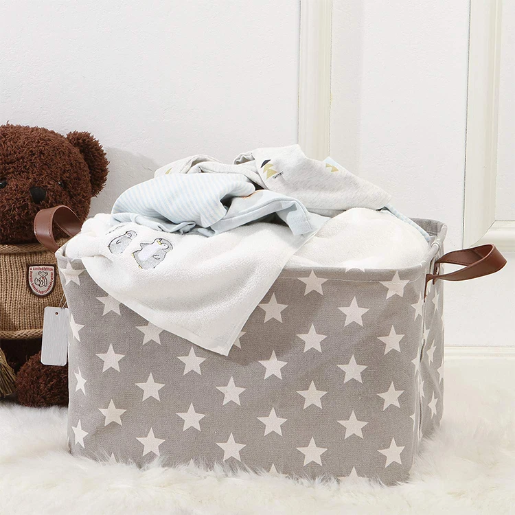 Canvas Foldable Tall Laundry Hamper Tote Storage Baskets Washing Clothing Bags collapsible laundry basket
