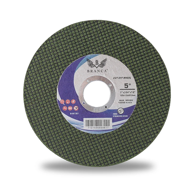 Branca 5 Inch GREEN Cut Off Wheel Cutting Disc Price Abrasive Metal Stainless Steel Cutting Disc 125mm