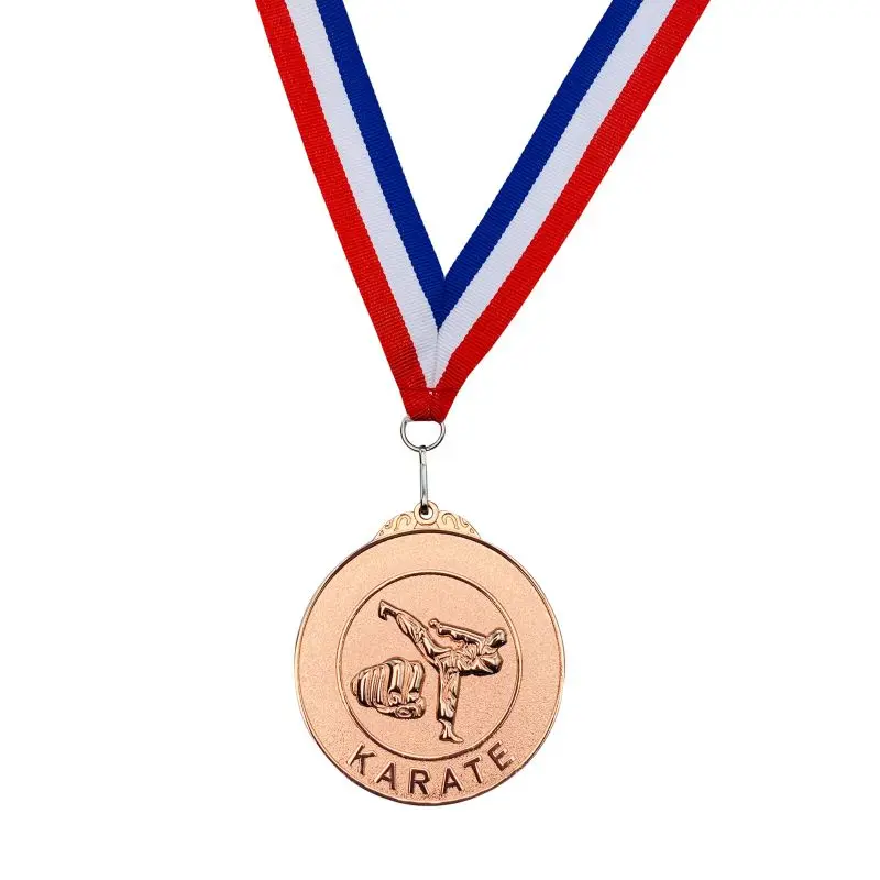 Custom Sadi Sports New York Marathon Medals Technology With Ribbon Player Of The Match Football Gold Karate Medal