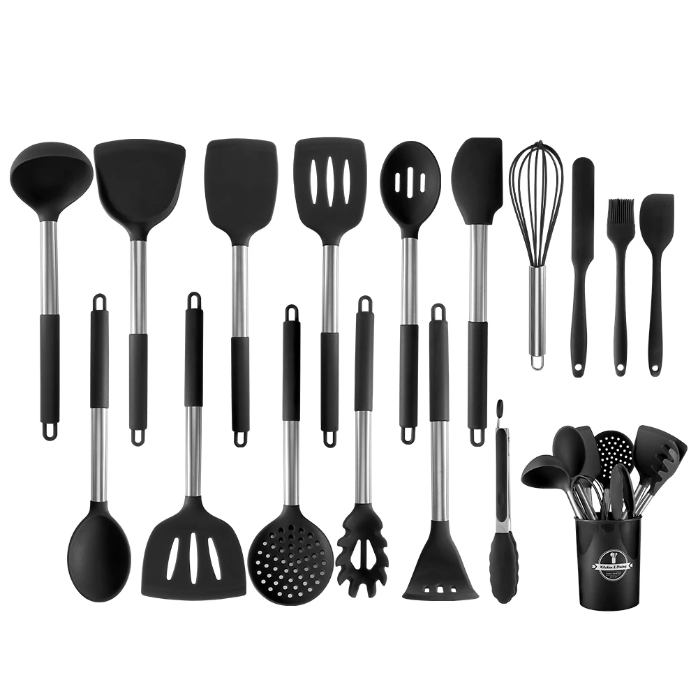High Quality 14PCS  Spoons Cooking Tools Kitchen Accessories Utensils Set 17pcs Silicon Utensil Kitchen Tools