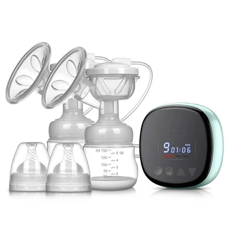 OEM Hospital Lactating Silicone Baby Double Automatic Electric Breast Milking Pump Machine with USB Cable Connector