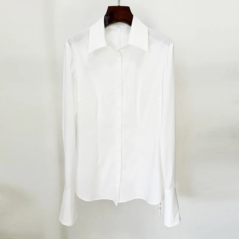 A9192 Hot Sale Boutique Fashion New Long-sleeved White Shirt and Mini Skirt Suit Summer Casual Women Suit