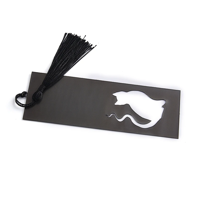 Creative Office Accessories Personalized Tassel Cute Cat Engravable Bookmark