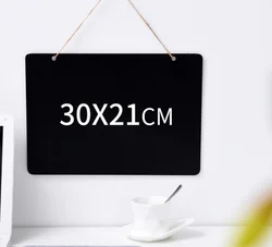 Double-sided lanyard wooden small blackboard home decoration message simple listing small fresh fashion crafts