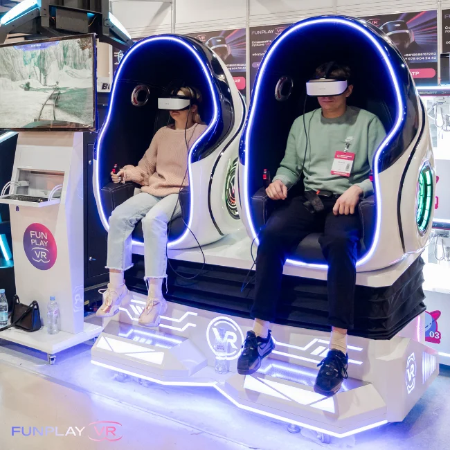Игровой парк американские горки оборудование виртуальной реальности VR двойной стул 2 сиденья машина