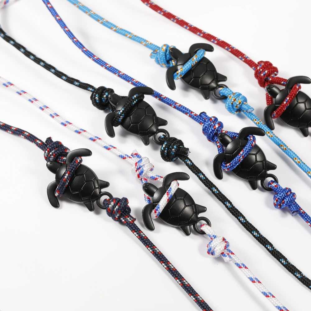 Заказной стиль викингов серебряная черепаха Акула Шарм Красочные матроски Веревка звено цепи Многослойные браслеты для оптовой