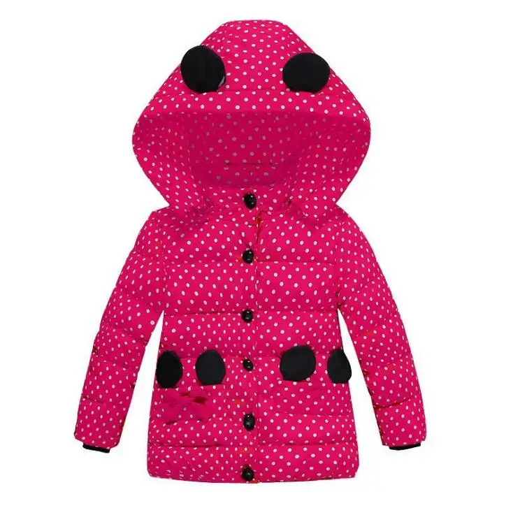 
Wholesale lovely hooded baby girls winter outerwear coats 