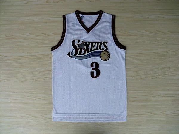 
Iverson black and white basketball jerseys, Iverson No. 3 Hoyas jerseys, Iverson Georgetown University basketball jerseys 