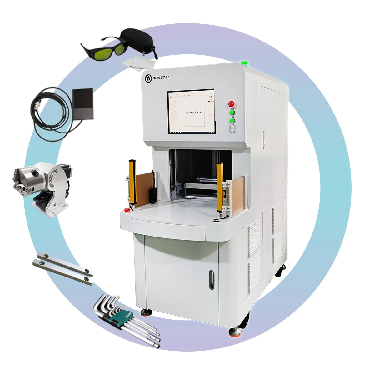HOT Safety Enclosure UV Laser Marking Machine 5W 10W Laser Printer Engraver Machine for Bottle and Cups