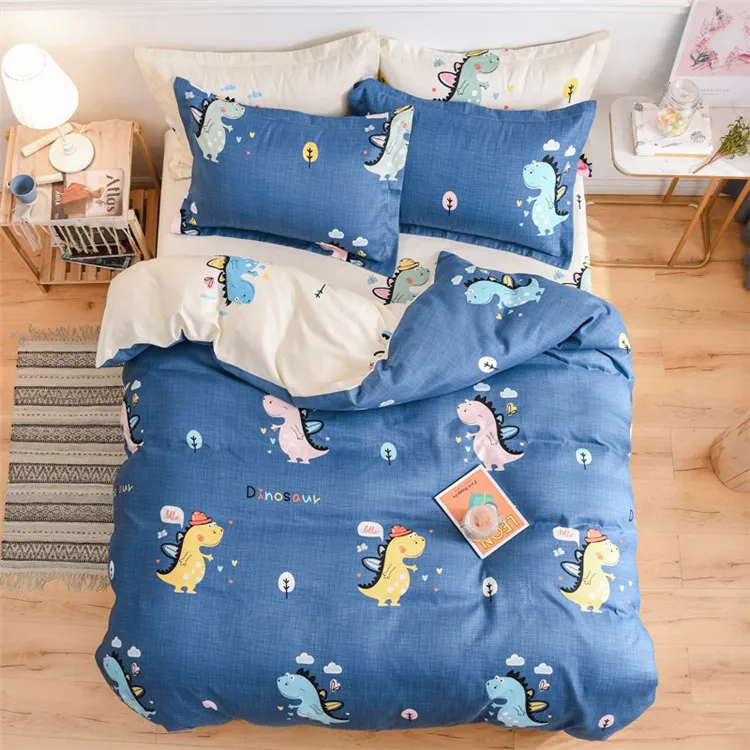 Wholesale Woven Bedding linen Quilt Double Polyester Bed Sheets Set With Pillow Cover