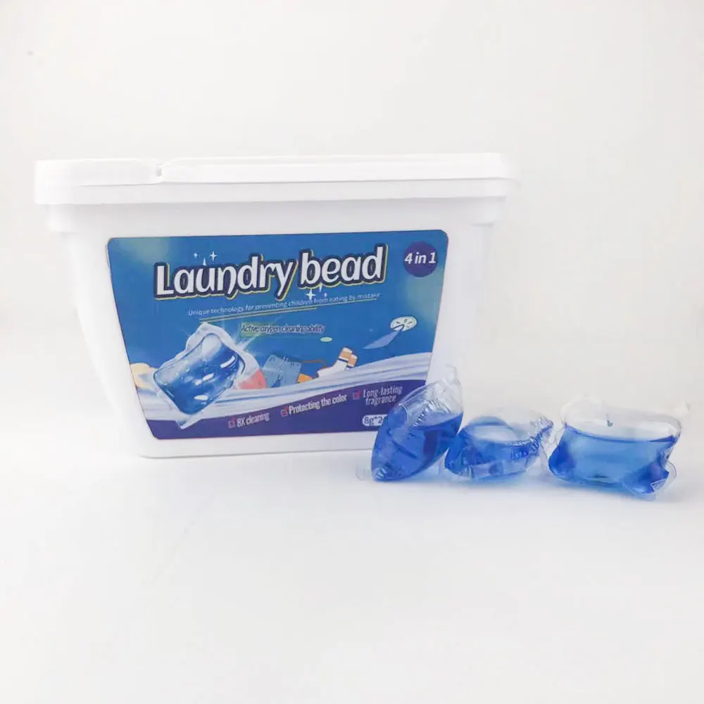 8g laundry pod clothes washing detergent home use 24pcs/box laundry detergent pod bead fragrance left