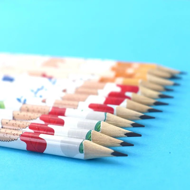 School writing HB 2B high strength pencil lead triangular basswood pencil