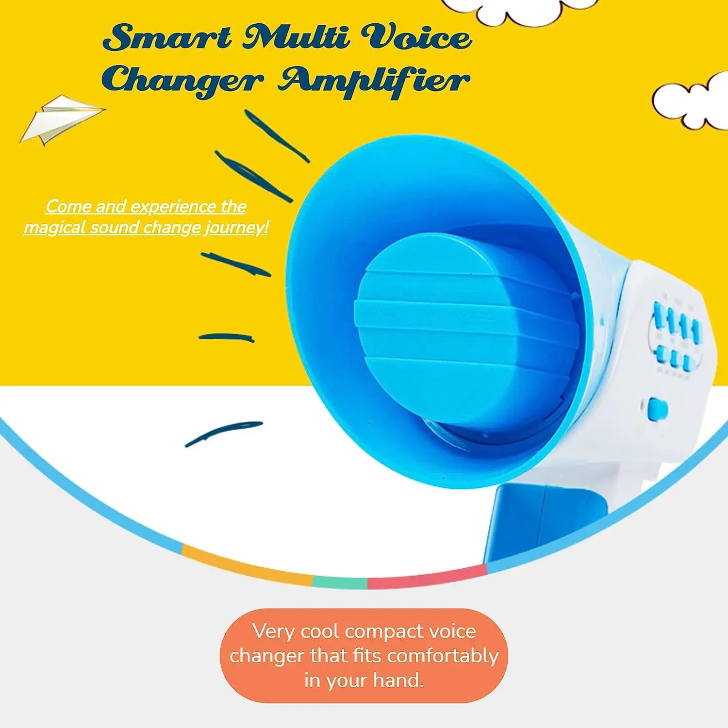 Funny Electro Voice Changer 7 Different Voices Mini Speaker Toy For Children Kids