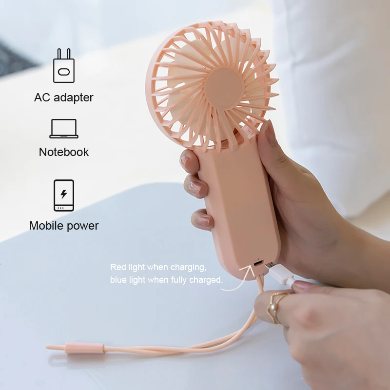 Мини-портативный Настольный USB перезаряжаемый Удобный вентилятор для наружного мини-кулера портативный охлаждающий с двойным лопастным двигателем ручной