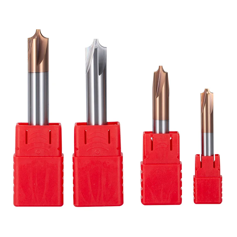 Manufacture custom tungsten  Solid Carbide 4 Flute Inner Corner Radius End Mill cnc cut bit aluminum radius corner end mills
