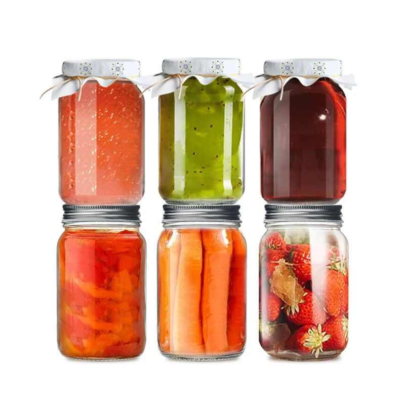 32 oz Mason Jars Canning Jars with Airtight Lids and Bands 4 Pack Ideal for Preserving, Meal Prep, Overnight Oats, Jam, Jelly, J