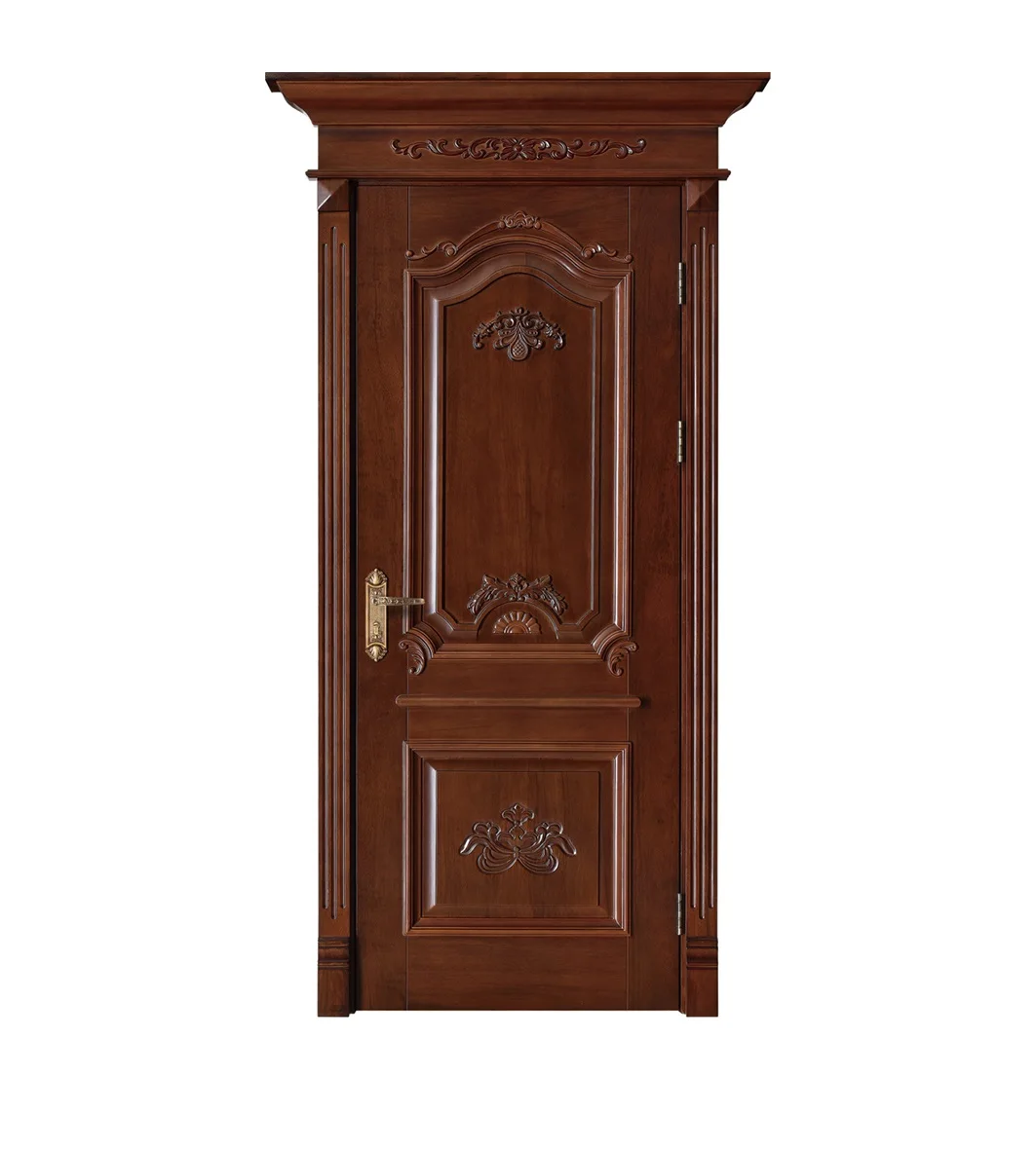 Modern Italy Design Door Living Room Single Main Entry Plywood Solid Oak Wooden Doors For House Hotel Used