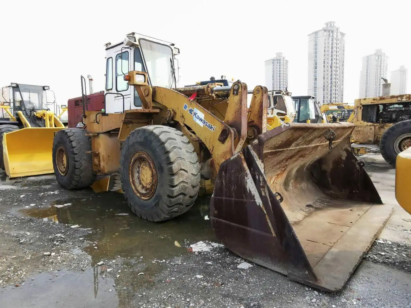 used Kawasaki 90Z-3 wheel loader,cheap Kawasaki 70Z 80Z 90Z used wheel loader for sale