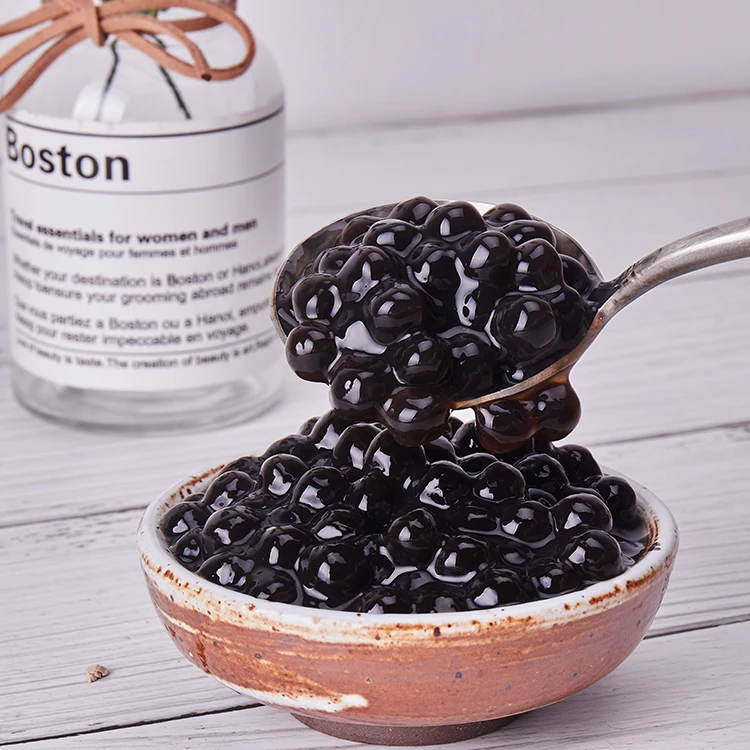 
Bubble Tea Manufacturer Black Boba Pearls Instant Tapioca Balls Ingredients 