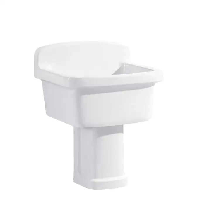 LORY Factory Sanitary Wares Sink Ceramic Pedestal Laundry Basin Wash Mop Basin