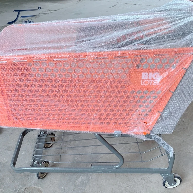 Supermarket Store Plastic  Shopping Trolley Mobile Grocery Shopping Cart The Best 125 Liters Plastic Parts Anti-uv Unfolding