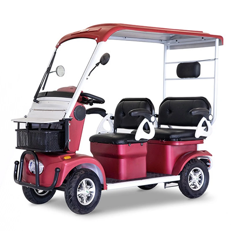 Powerful lithium battery four-wheel sightseeing tourism classic electric vehicle with windshield