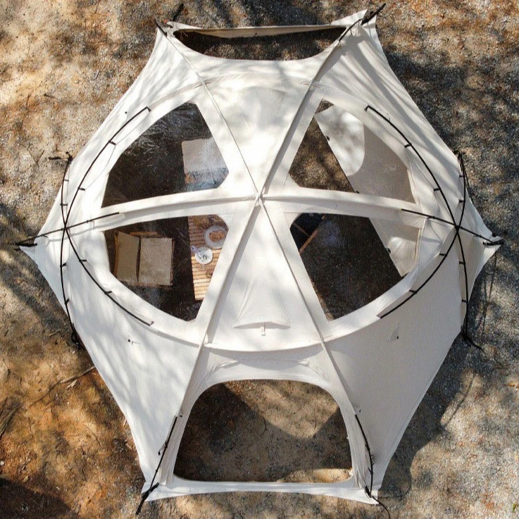 New Manufacturer Camping Outdoor Tent with TPU window TC fabric Dome Tent
