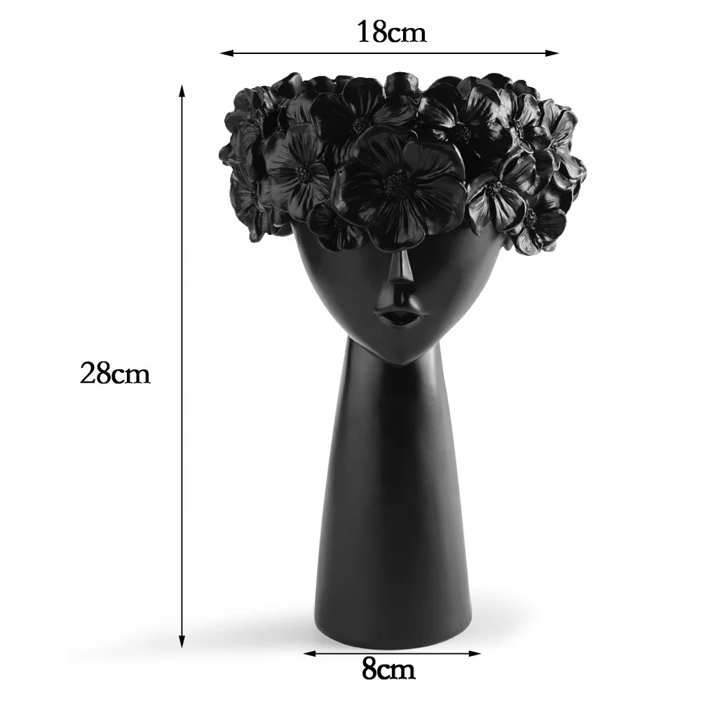 Hot Sale Nodic Created Office Polyresin Figurines Flowerpot Handicarfs Planter Garden and outdoor Bonsia Flowerpot