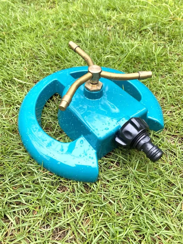 3/4 Arm Copper Rotary Sprinkler Garden Lawn Irrigation Watering Nozzle Sprayer Rotating Brass Sprayer