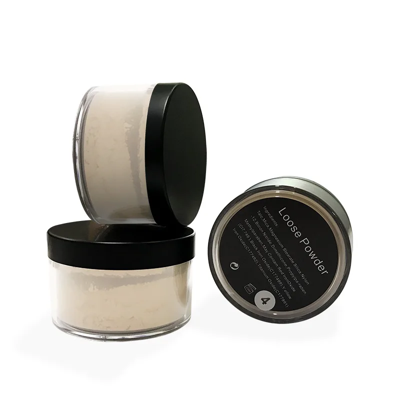 OEM Waterproof Matte Makeup Powder Custom Logo Long Lasting Loose Powder Private Label Oil Control Setting Powder with Puff