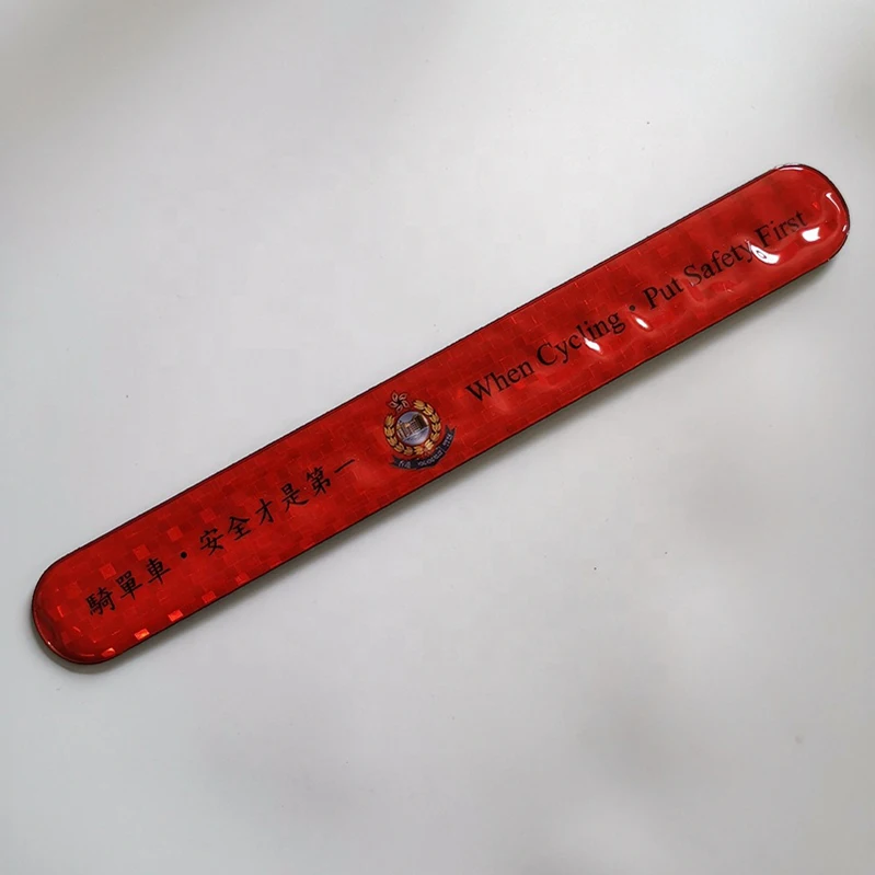 Custom Logo Reflective Snap Bands Reflective Tape Wristband