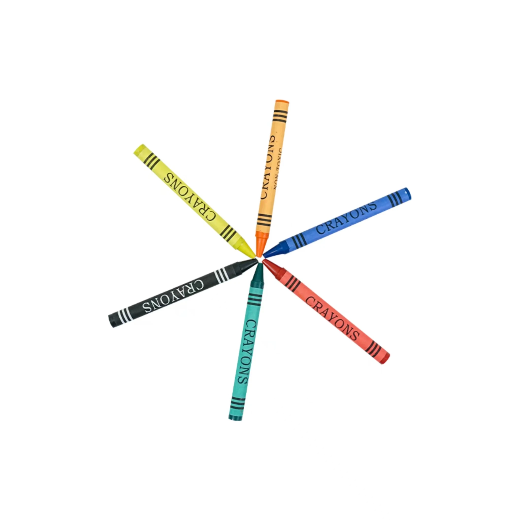 CE Certification Non Toxic Kids Drawing Stick Crayon Set Color Box Packing 4/6/8/12 Colors Mini Size Wax Crayon Set With Logo