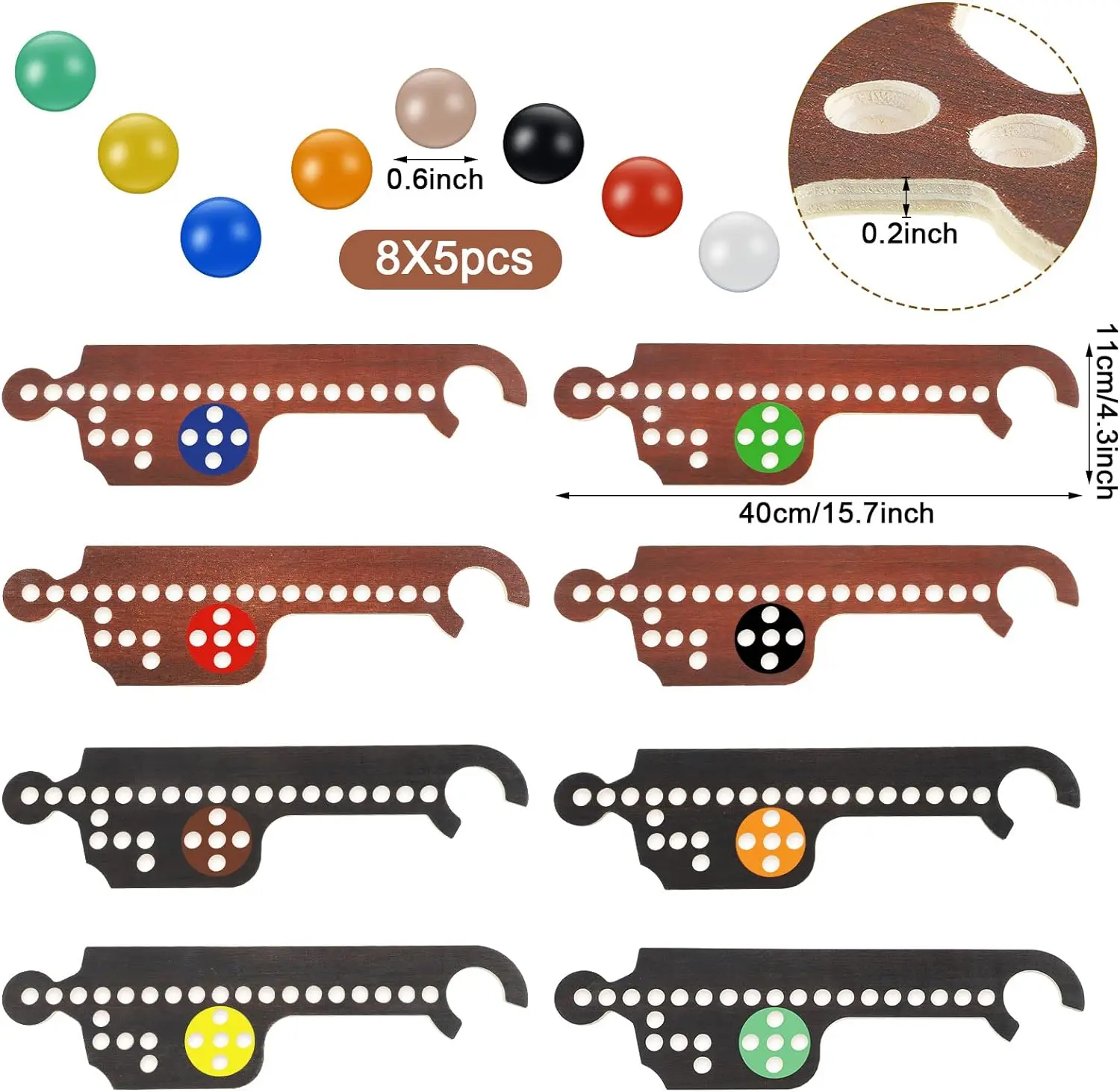 Jokers and Marbles Game 4-8 Player Wooden Fast Track Board Game For Holiday Party Family Playing