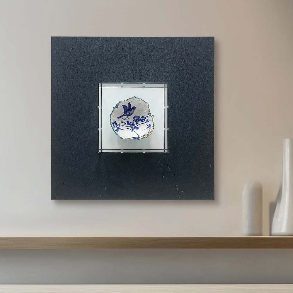 JZ Modern 3D Acrylic Cube And Paper Painting Mixed Media Art Artwork Handmade Abstract Large Wall Art Home Decor Luxury
