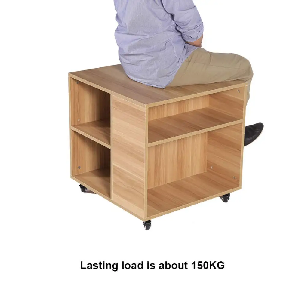 Office Printer Shelf Stand Mobility Wooden Work Cart Office Furniture Accessories Office Filing Cabinet