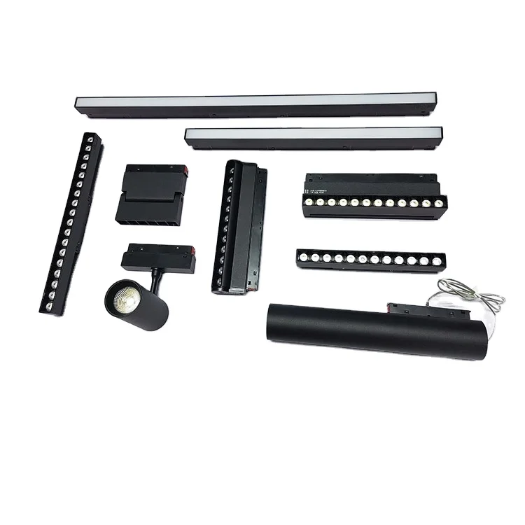 High quality 48V, with intelligent dimming German LED magnetic track light for 30000 hours, embedded/surface mounted/arc/round