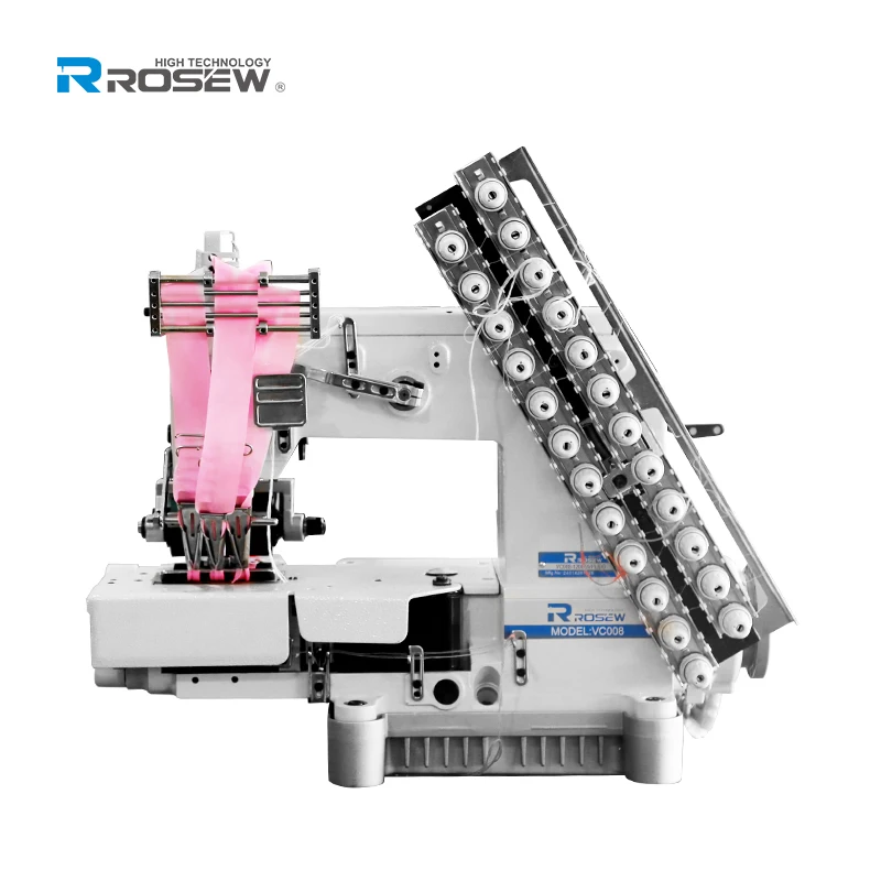 VC008 Cylinder bed direct drive 12 needle single chain stitch tape attaching multi needle sewing machine