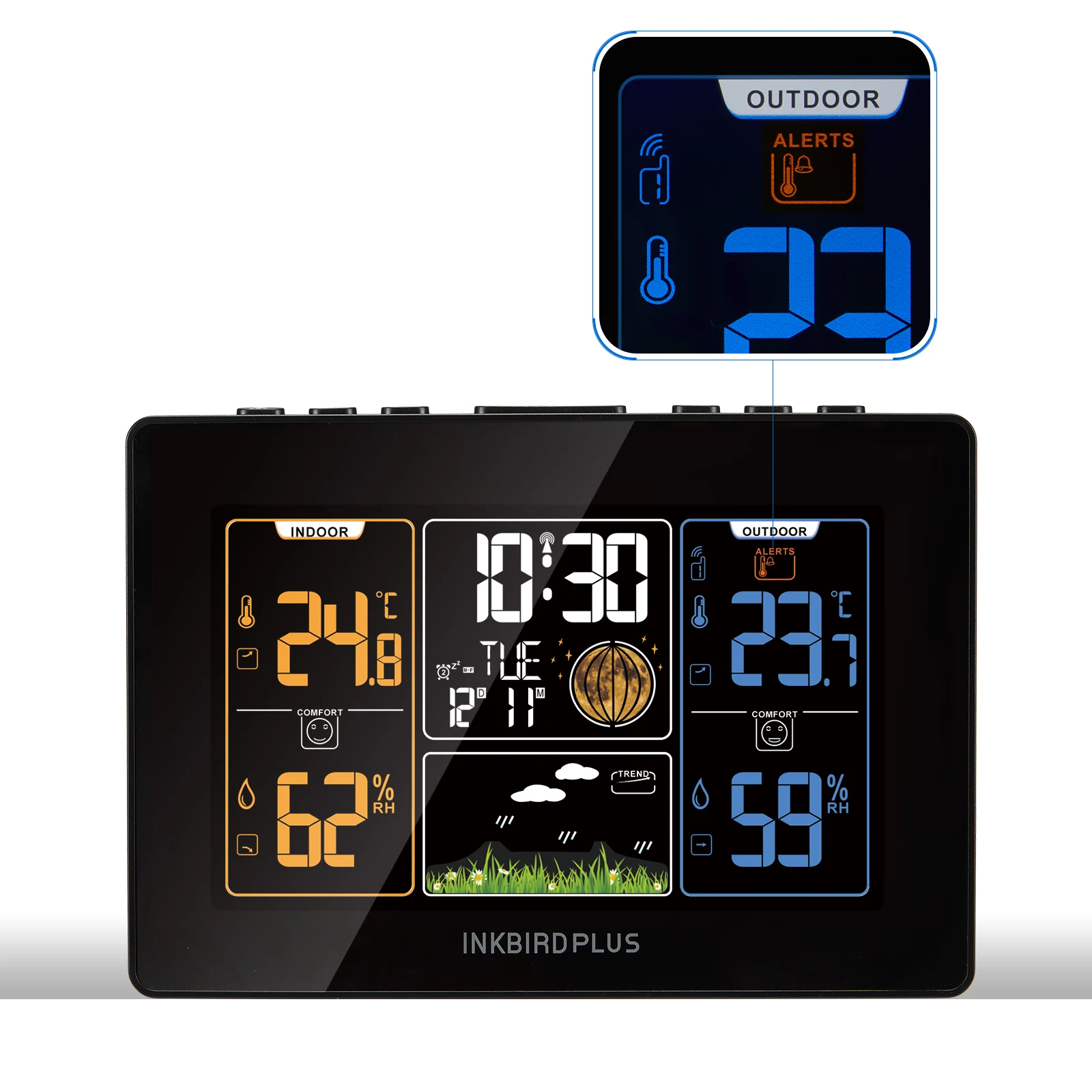 Inkbird Digital Indoor Thermometer Hygrometer Weather Station with Backlight