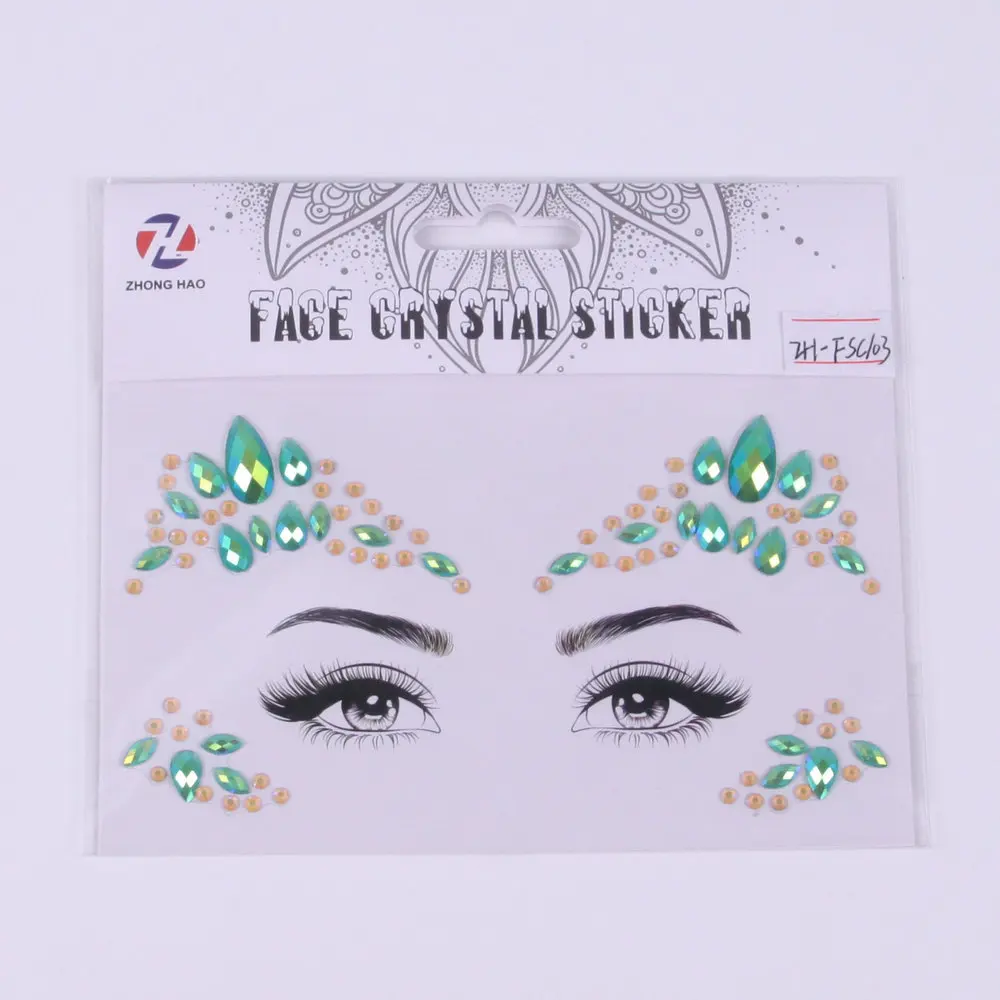 New Face Sticker Fluorescence and Glow in the Dark