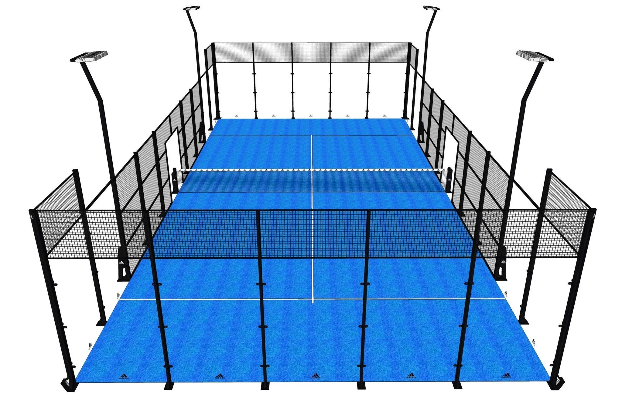 China Factory Supplier Padel Tennis Court with roof outdoor panoramic padel tennis court with cover