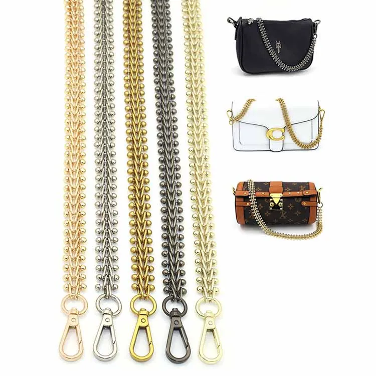 BC029 High-end Fancy Bag Chain Gold Durable Metal Chains For Handbag Handles Light Gold Bag Strap Hardware