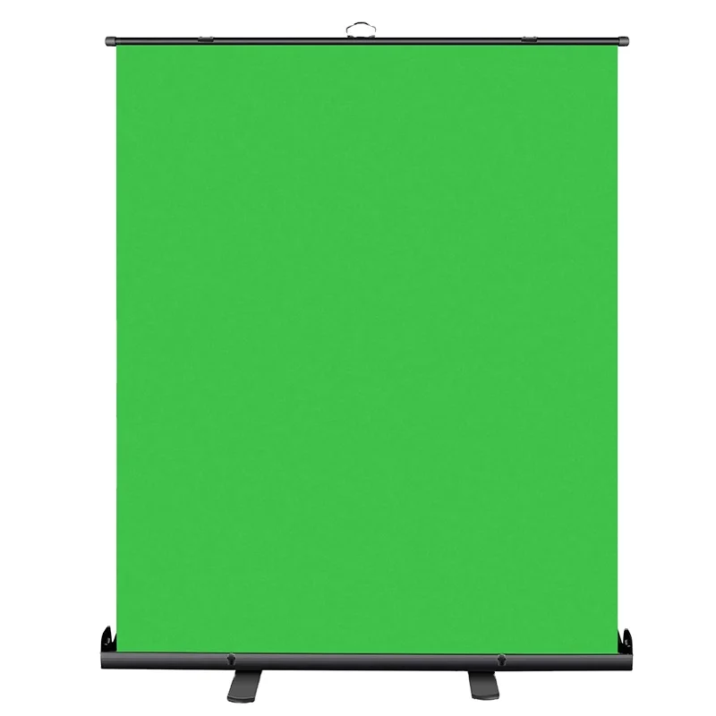 1.5m*2m  Manual Floor Pull Up Portable Portable Collapsible Green Screen with stand