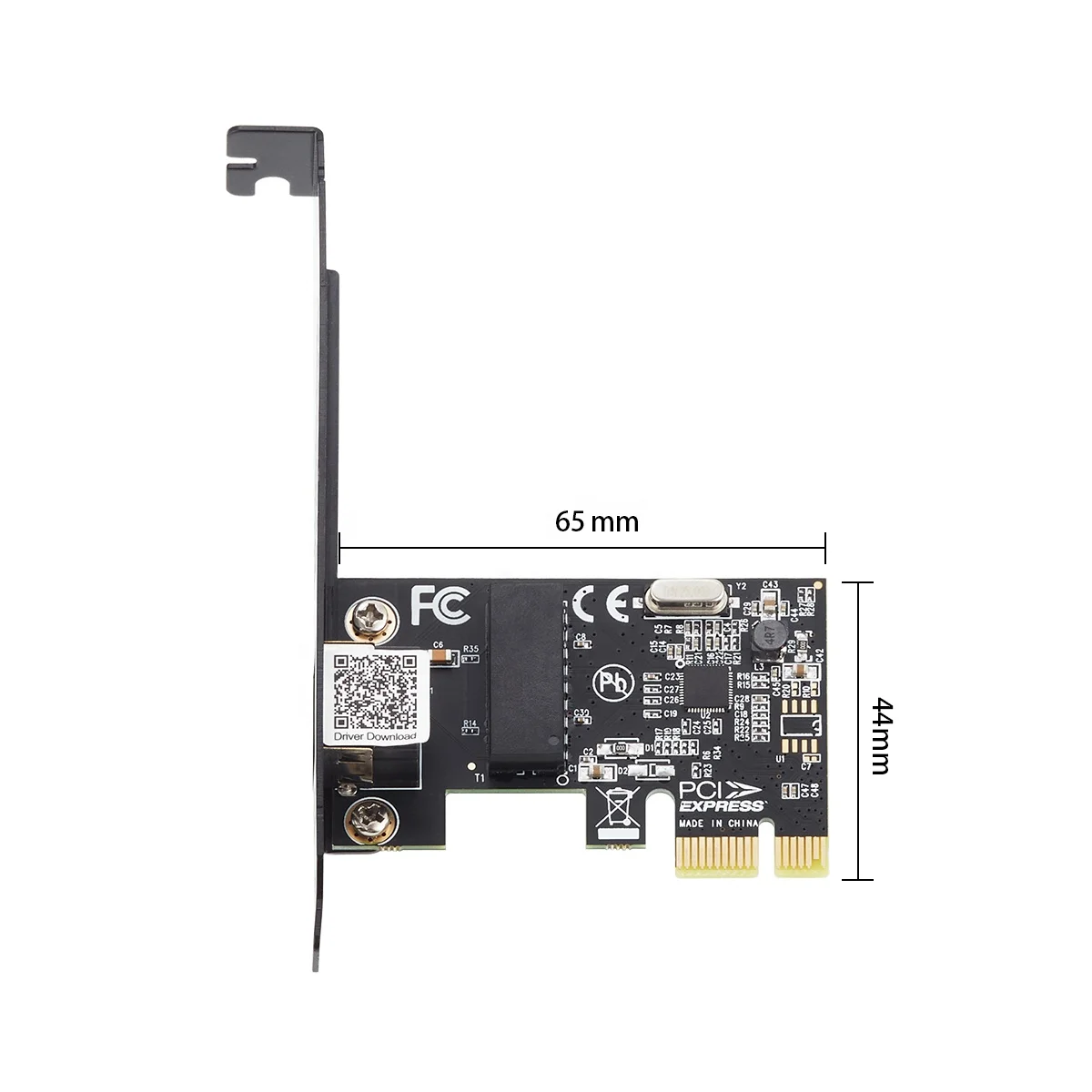 IOCREST 1000mbps Single Port Gigabit Ethernet PCI Express Wired Network Card RJ45 Port Lan Adapter NIC Realtek 8111 Chipset