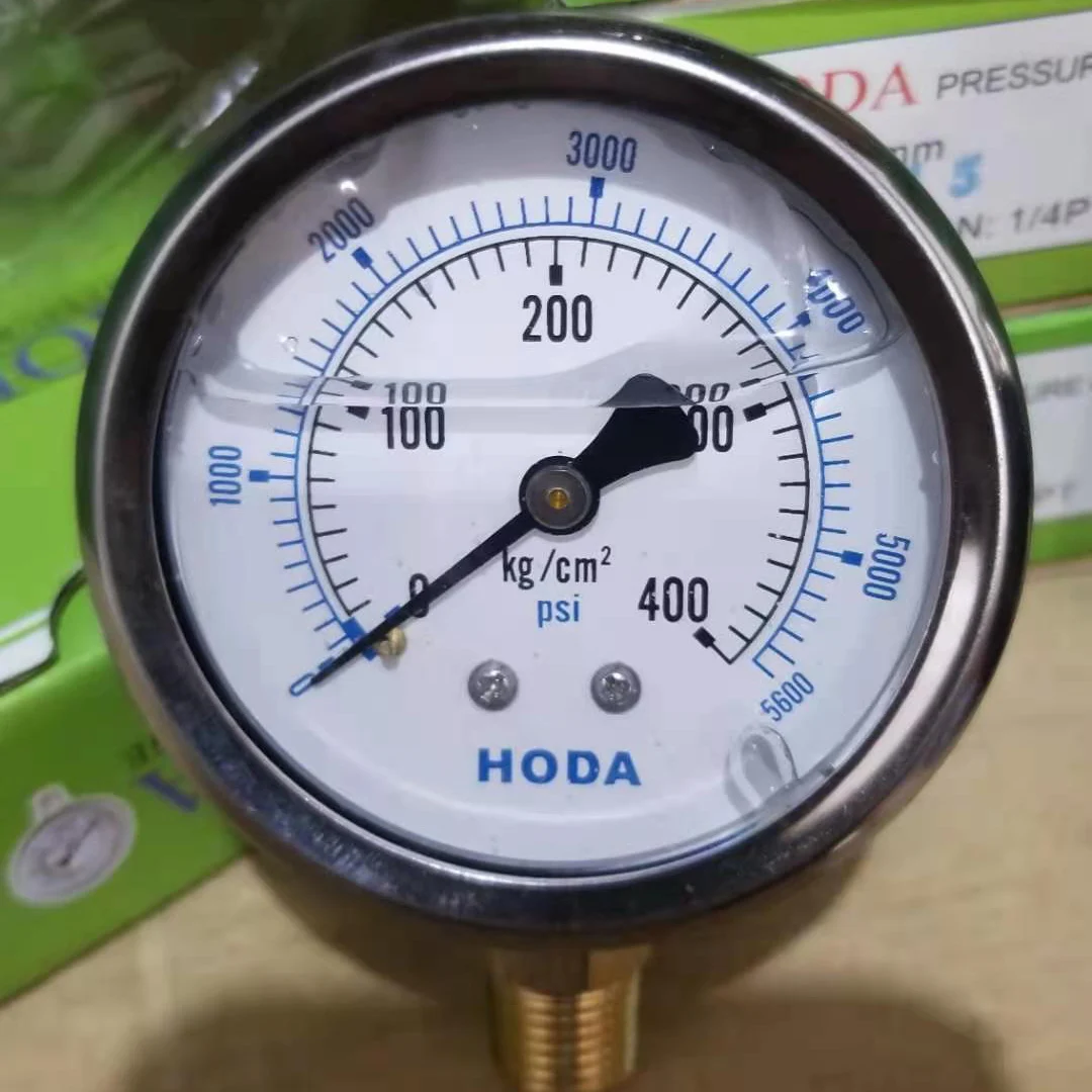 Stainless Steel Digital Hydraulic Oil Filled Air Gas Pressure Gauges
